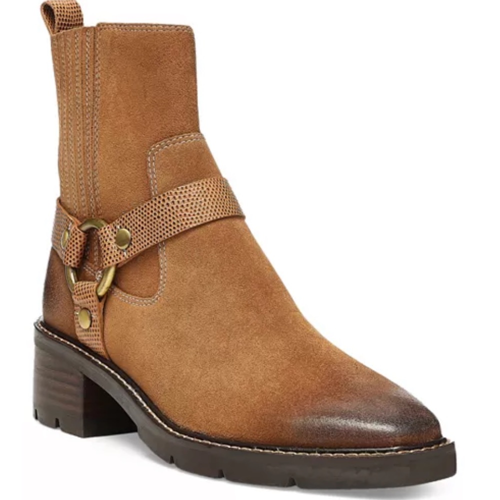 Donald Pliner Mai Moto brown suede boot NEW